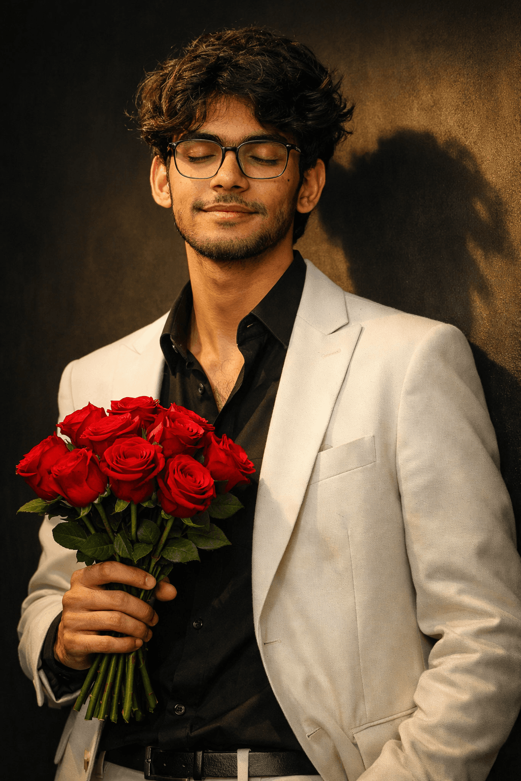 Gentle elegance with red roses