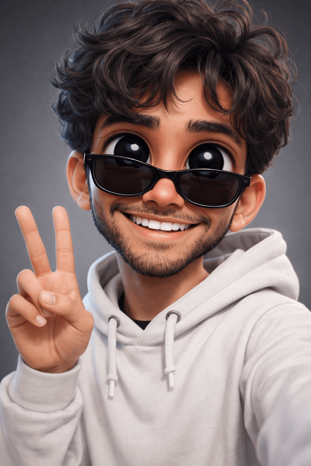 Smiling with sunglasses